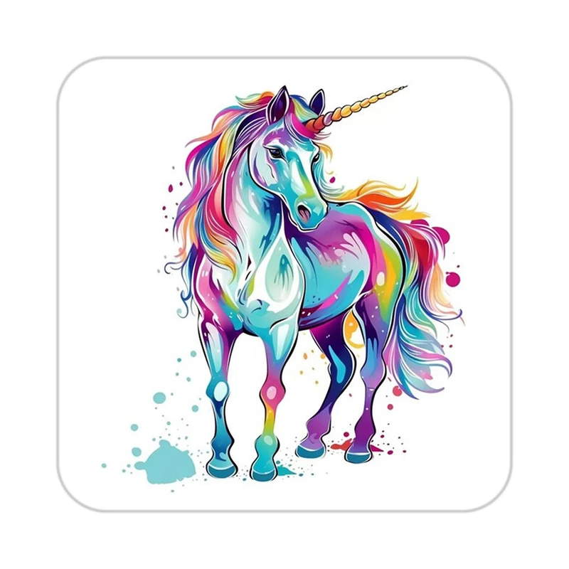 زیر لیوانی کاکتی طرح اسب تک شاخ و یونیکورن مدل mp30086