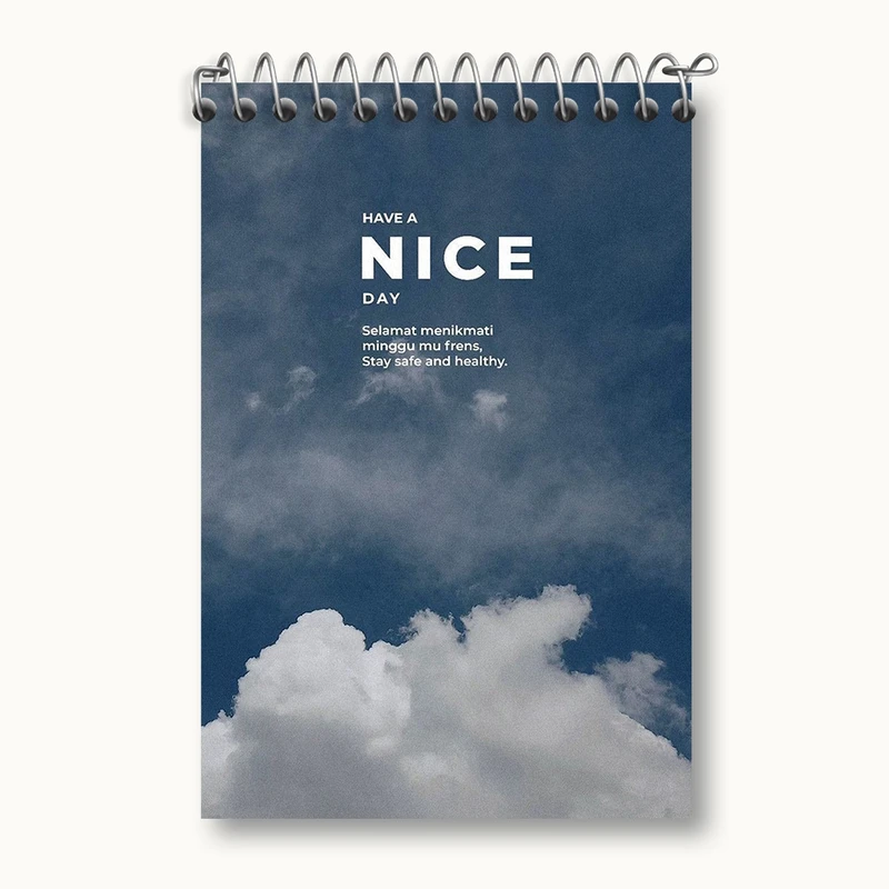 دفتر یادداشت 50 برگ خندالو مدل Have A Nice Day کد F710