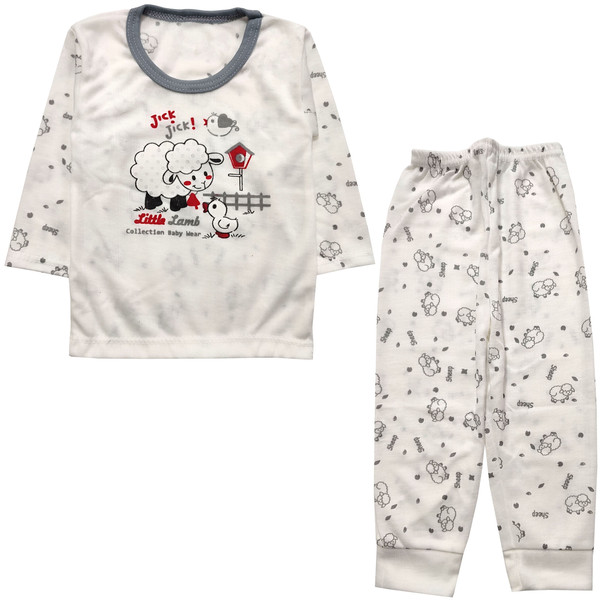 ست تی شرت و شلوار نوزادی مدل ببعی و اردک کد 3888
