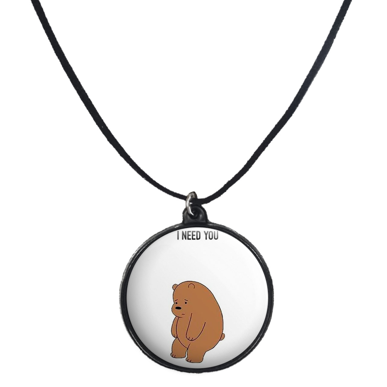 گردنبند پرمانه طرح خرس‌های کله‌فندقی کد pmb.10231 مدل دو طرفه