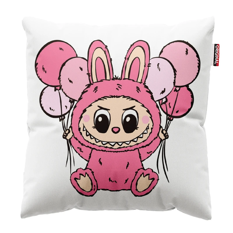 کوسن پاد آفرین مدل عروسک لبوبو کد PK301763 سایز 30*30 سانتی متر