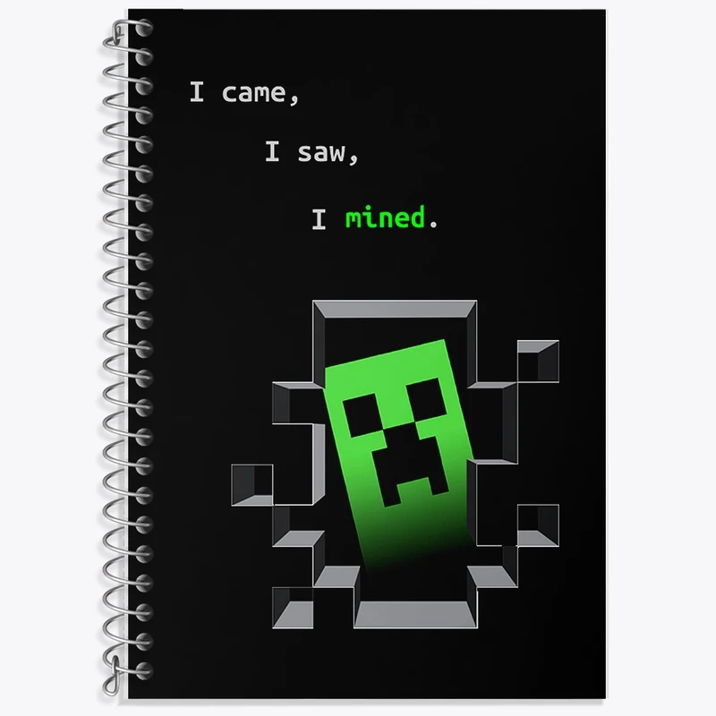 دفتر لغت 50 برگ خندالو طرح ماینکرافت (Minecraft) کد F287