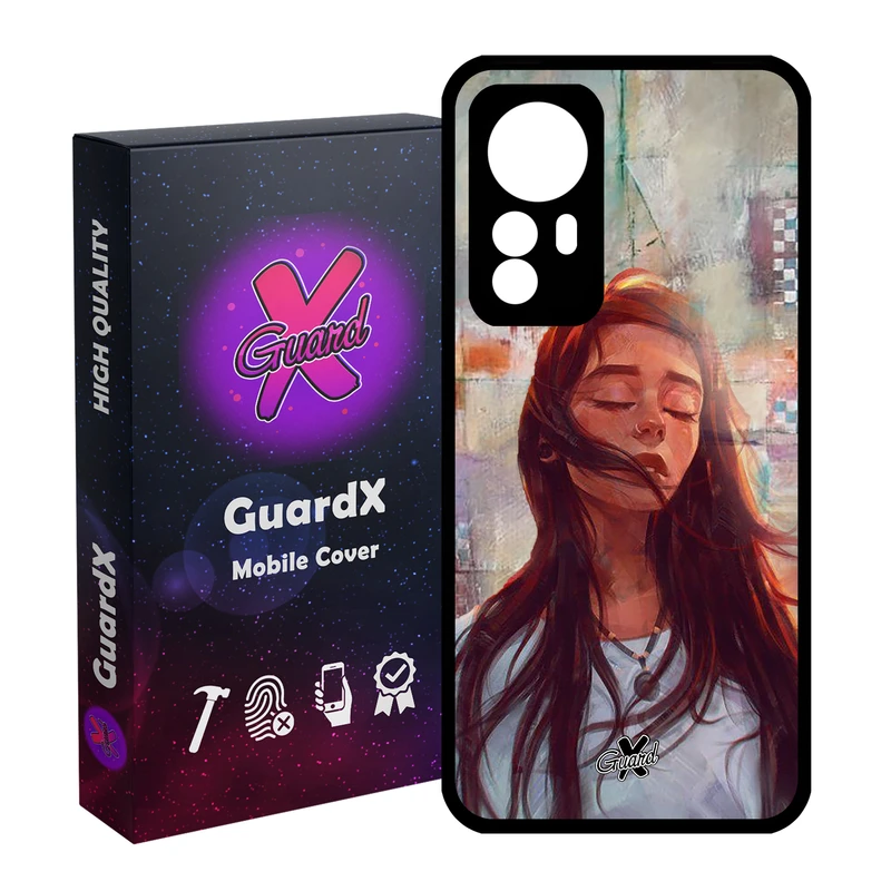 کاور گارد ایکس طرح Girl مدل Glass10056 مناسب برای گوشی موبایل شیائومی Redmi Note 12S