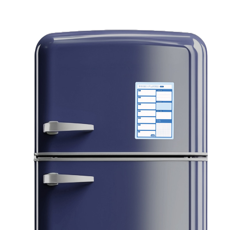 تخته وایت برد لاژید طرح پلنر هفتگی مدل آهنربایی سایز 20X30 سانتیمتر