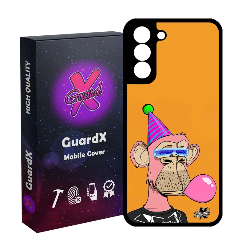 کاور گارد ایکس طرح میمون مدل Glass10433 مناسب برای گوشی موبایل سامسونگ Galaxy S21 FE