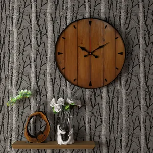ساعت دیواری چوبی مدل طبیعی کد 1