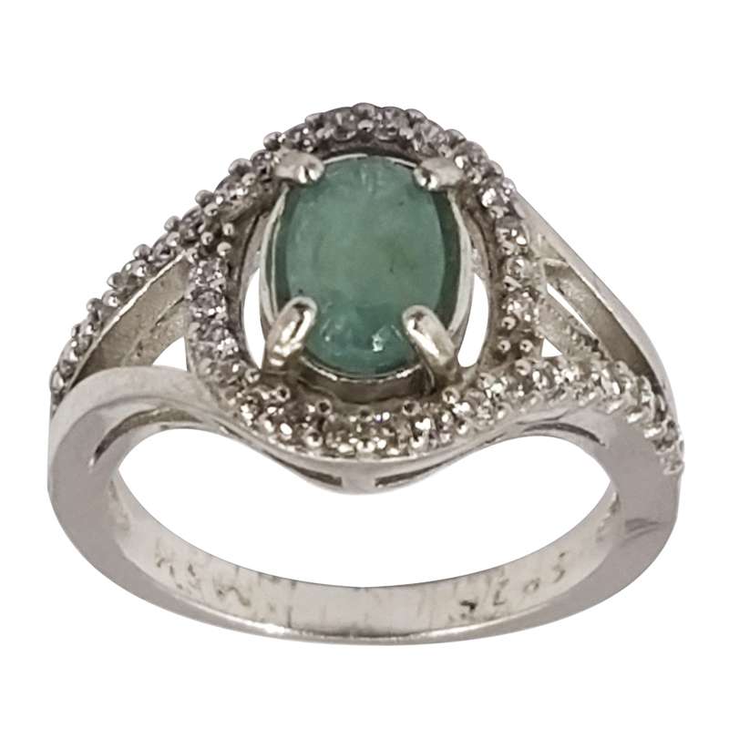 انگشتر نقره زنانه سلین کالا مدل زمرد ce-As113