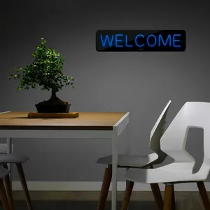 چراغ دیواری نئون دیزاین طرح Welcome-BL_BL