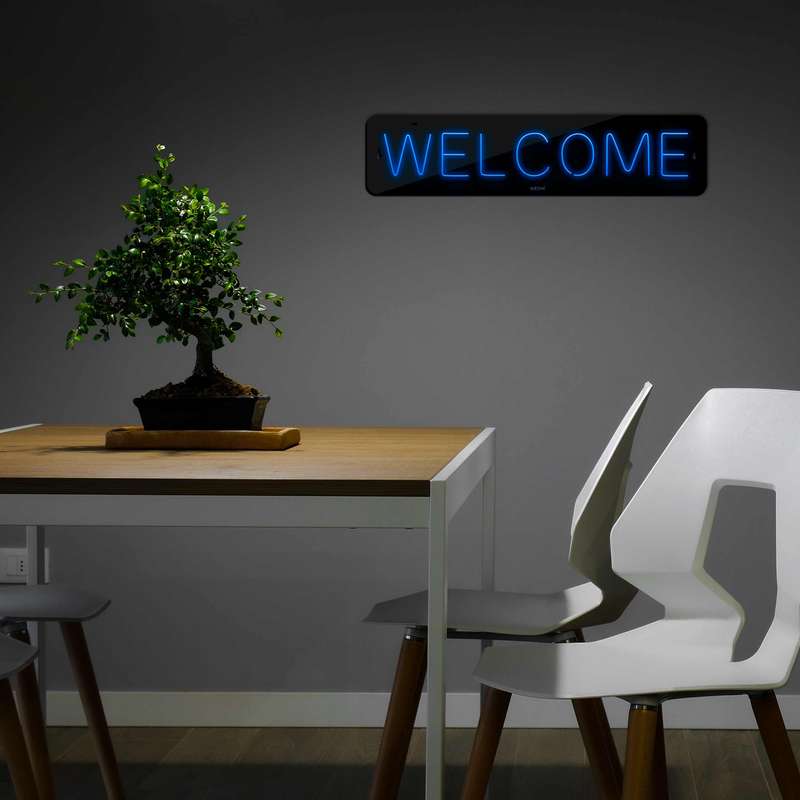 چراغ دیواری نئون دیزاین طرح Welcome-BL_BL