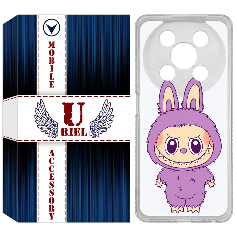 کاور یوریل مدل Clear کد 150 طرح لبوبو Labubu مناسب برای گوشی موبایل وکال V2 / V2 Lite