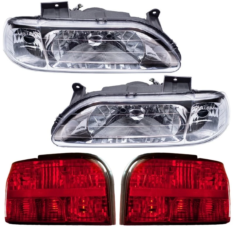 چراغ جلو و عقب خودرو مدل JT87  مناسب برای پراید 131 بسته 4 عددی 