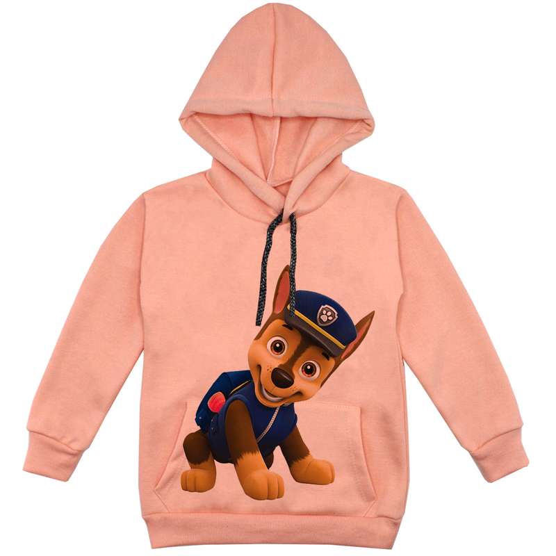 هودی پسرانه مدل سگ نگهبان F69  رنگ گلبهی