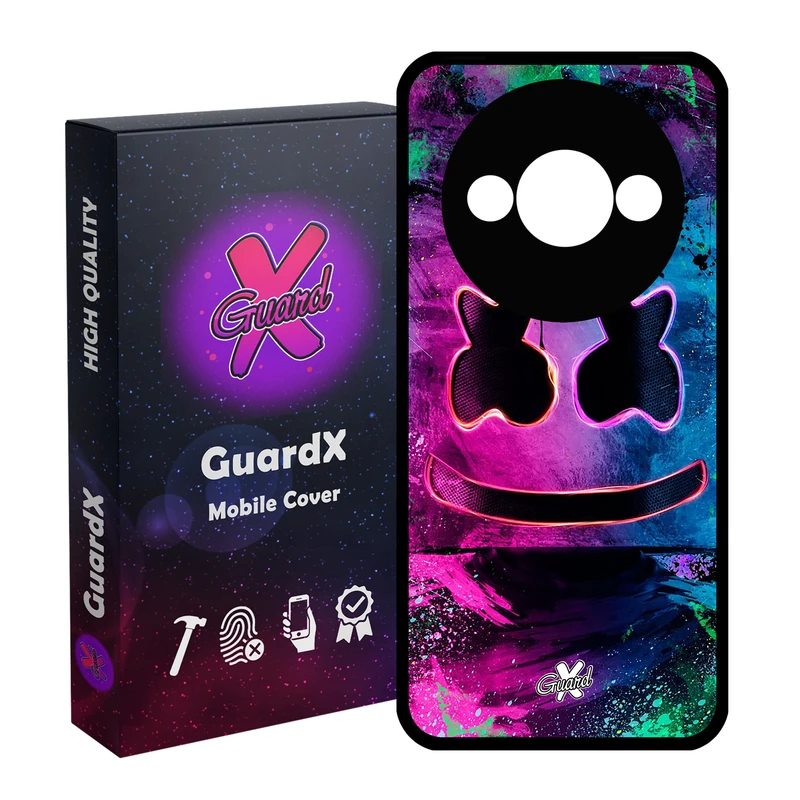 کاور گارد ایکس طرح Marshmello مدل قاب Glass10028 مناسب برای گوشی موبایل شیائومی Redmi A3 4G/ A3X 4G/ Poco C61