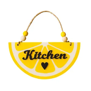 آویز تزیینی مدل کیچن طرح لیمو قاچ