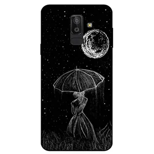 Megafone Girl and Moon 1369 Cover For Samsung Galaxy J8 2018