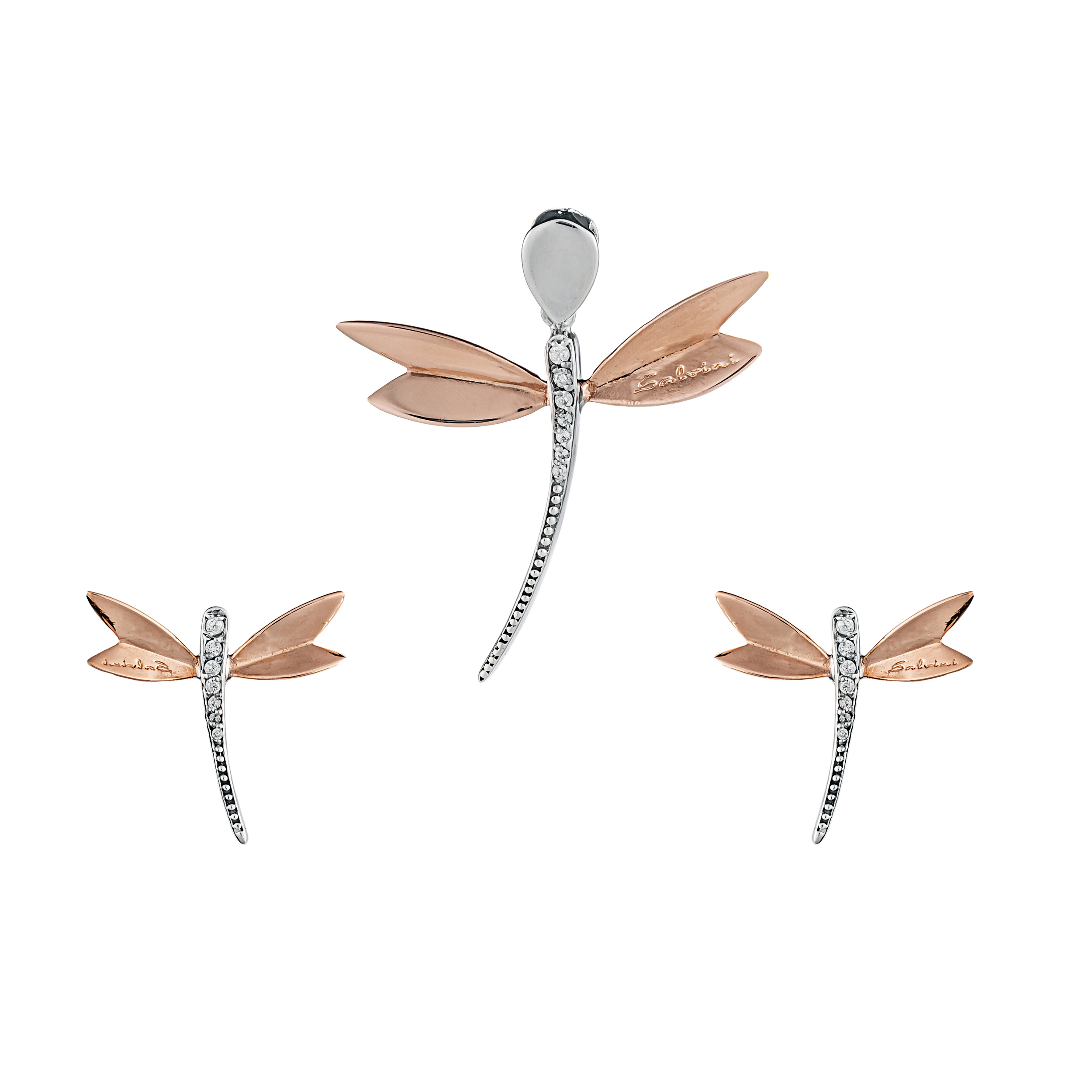 نیم ست نقره زنانه جواهری سون مدل 2672