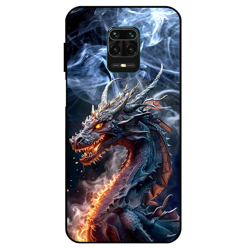 کاور مگافون طرح اژدها مدل 7453 مناسب برای گوشی موبایل شیائومی Redmi Note 9s / 9 Pro / 9 Pro Max