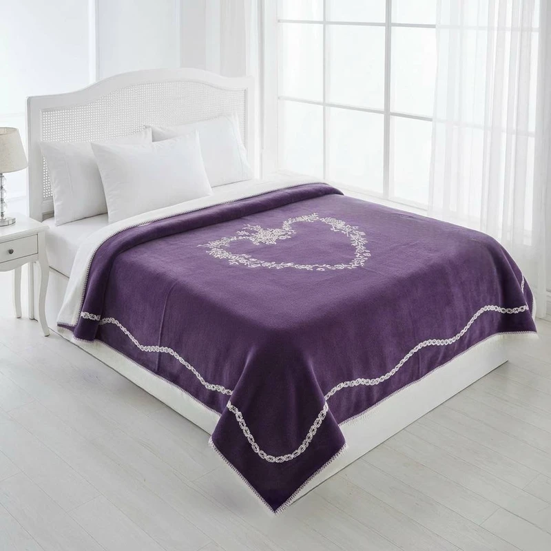 پتو 1 نفر انگلیش هوم مدل Rose Heart سایز 200x150 سانتی‌متر