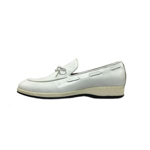 کفش کالج مردانه کرمانی مدل چرم دستدوز کد 488 رنگ سفید