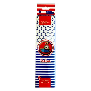 مداد رنگی 6 رنگ تی تی ام مدل کشتی