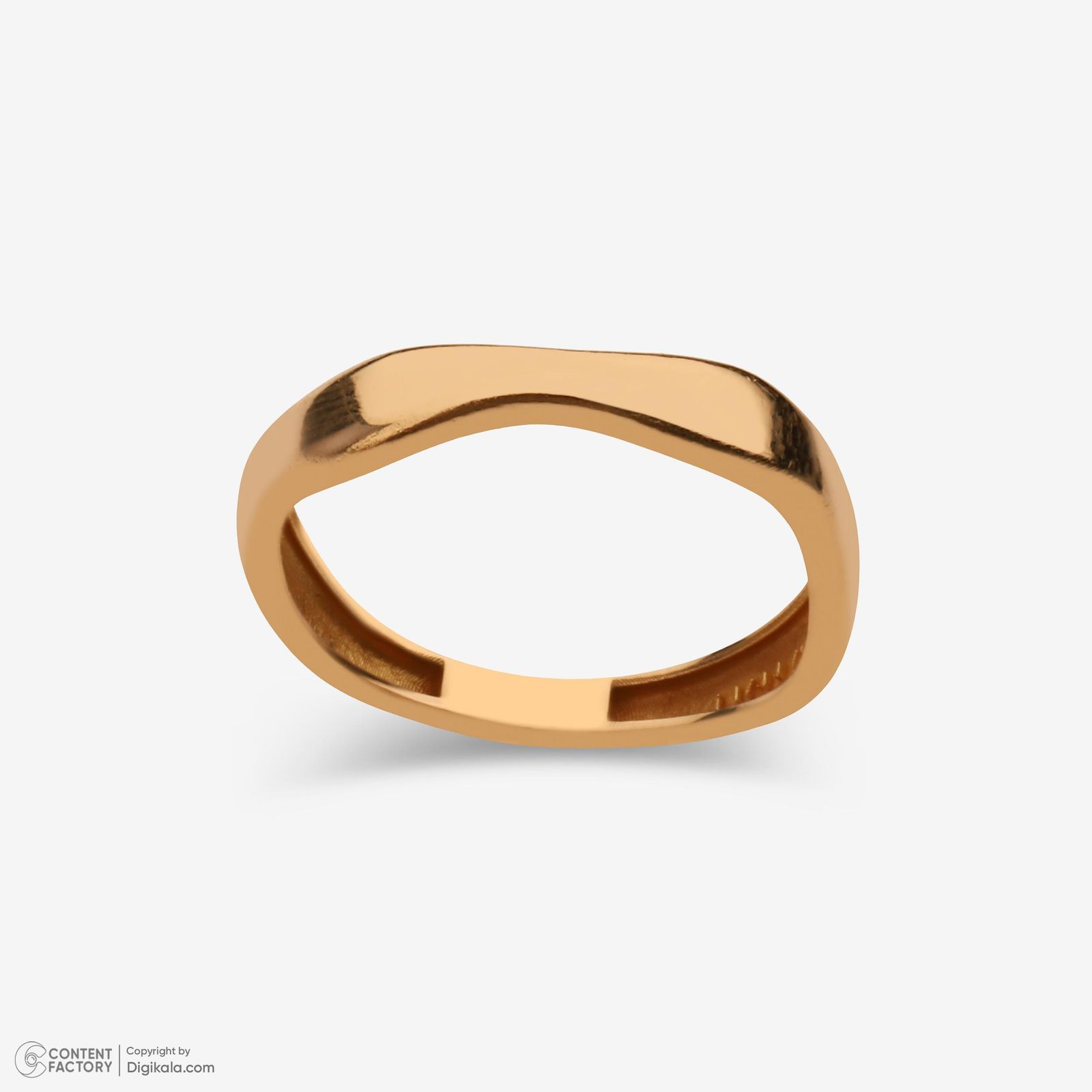 انگشتر طلا 18 عیار زنانه حافا گلد مدل منحنی کد r008 سایز 53 -  - 7