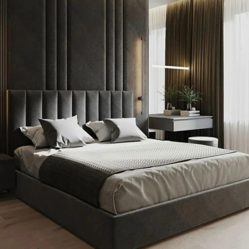 تخت‌خواب چوب یک و نیم نفره شاهان دکور مدل v120 سایز 120×200 سانتی متر 
