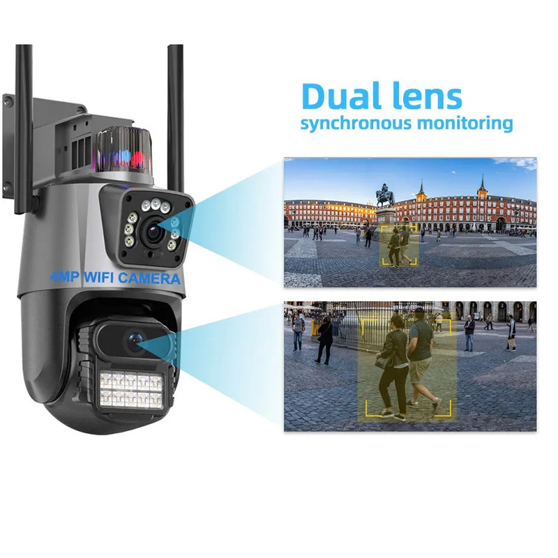 دوربین مداربسته تحت شبکه مدل AI Tracking Night Vision 8X Dual Lens