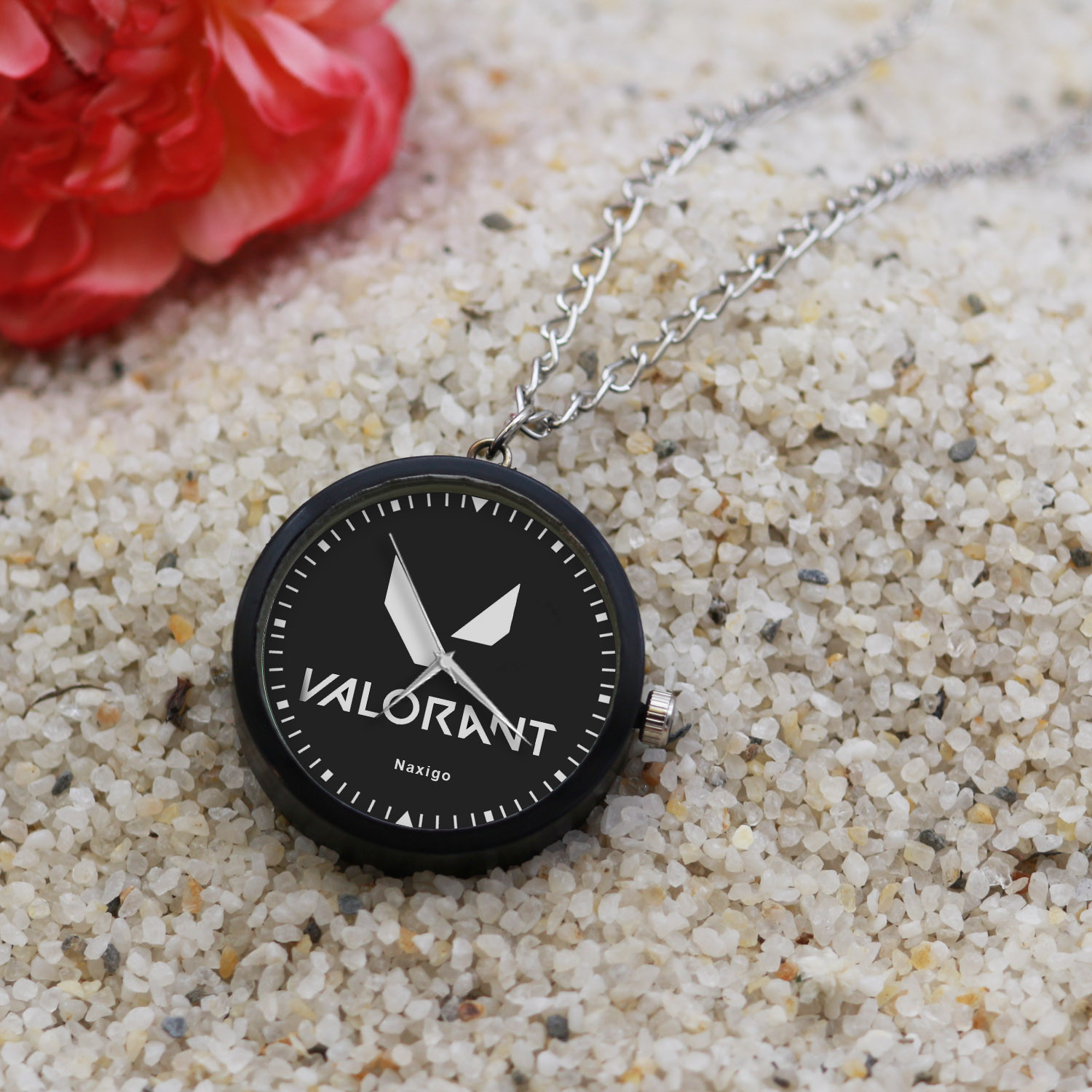 ساعت گردنبندی عقربه ای ناکسیگو مدل Valorant کد NF13610 ساعت گردنبندی عقربه ای ناکسیگو مدل Valorant کد NF13610