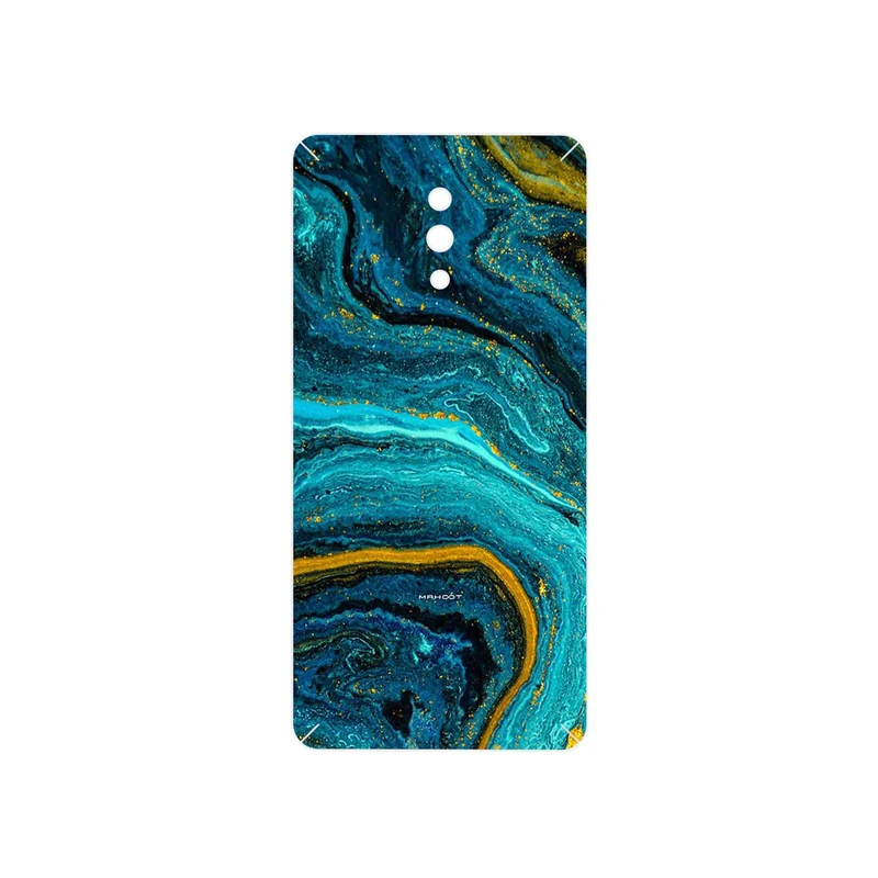 برچسب پوششی ماهوت مدل Turquoise marblewith golden streaks مناسب برای گوشی موبایل اپو RENO 10X