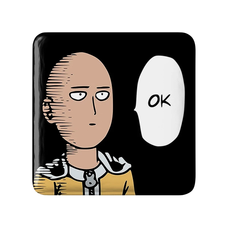  مگنت خندالو طرح سایتاما انیمه مرد تک مشتی One Punch Man کد 10520