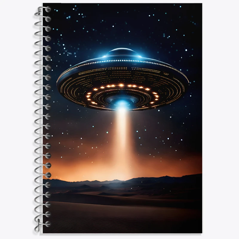 دفتر زبان 50 برگ خندالو مدل دو خط طرح سفینه فضایی کد F8105