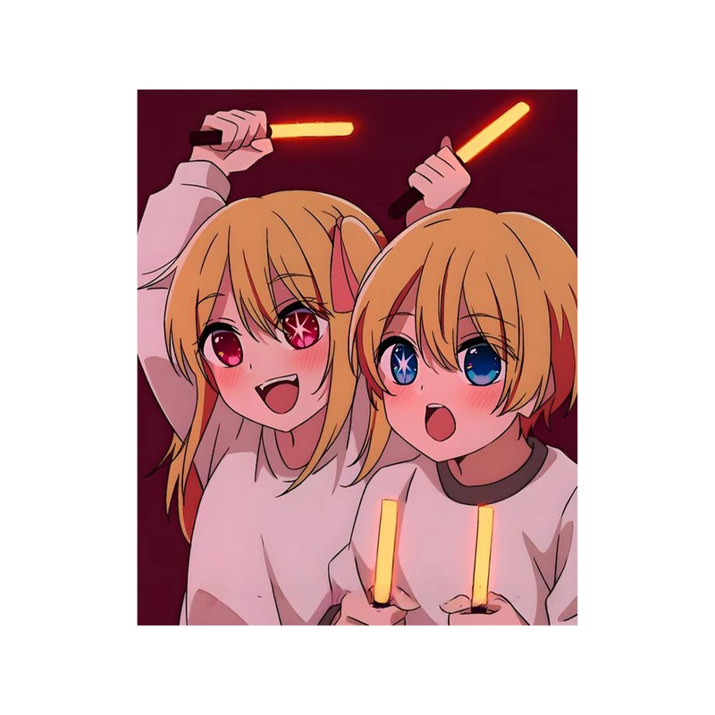 استیکر لپ تاپ و موبایل مدل انیمه طرح اوشی نو کو روبی هوشینو  کد 1195