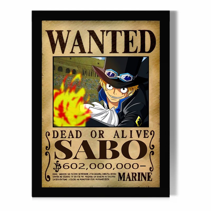 تابلو مدل دیواری طرح انیمه وان پیس | One piece کاراکتر سابو | Sabo کد FD080
