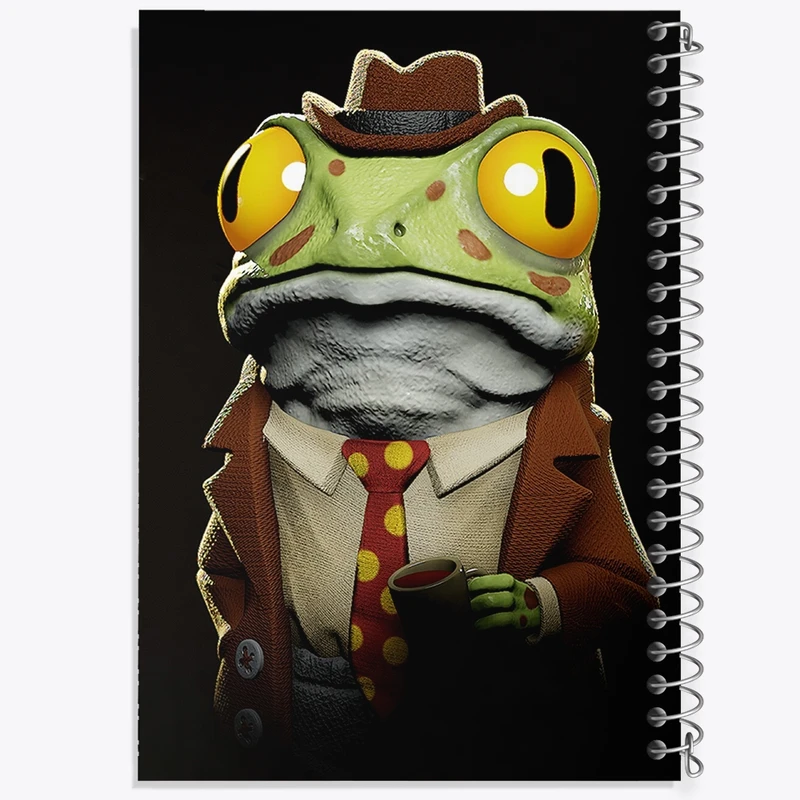 دفتر لیست خرید 50 برگ خندالو طرح قورباغه کد F355