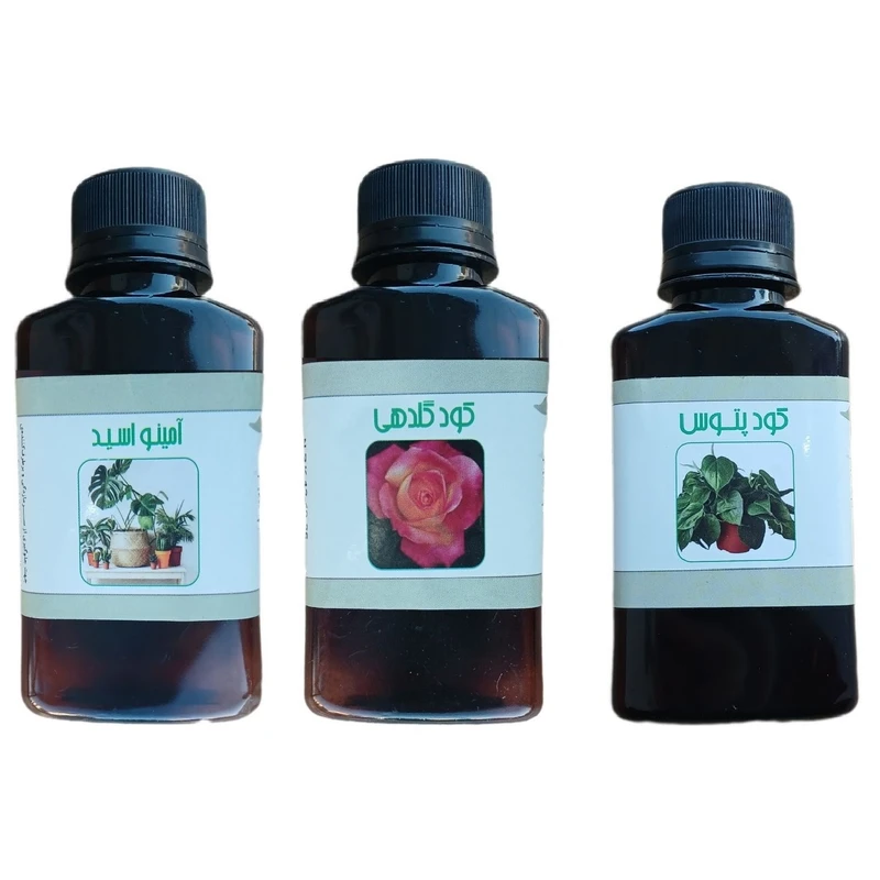 کود مایع امینو اسید و گلدهی و پتوس مدل life drop حجم 110 میلی لیتر بسته 3 عددی