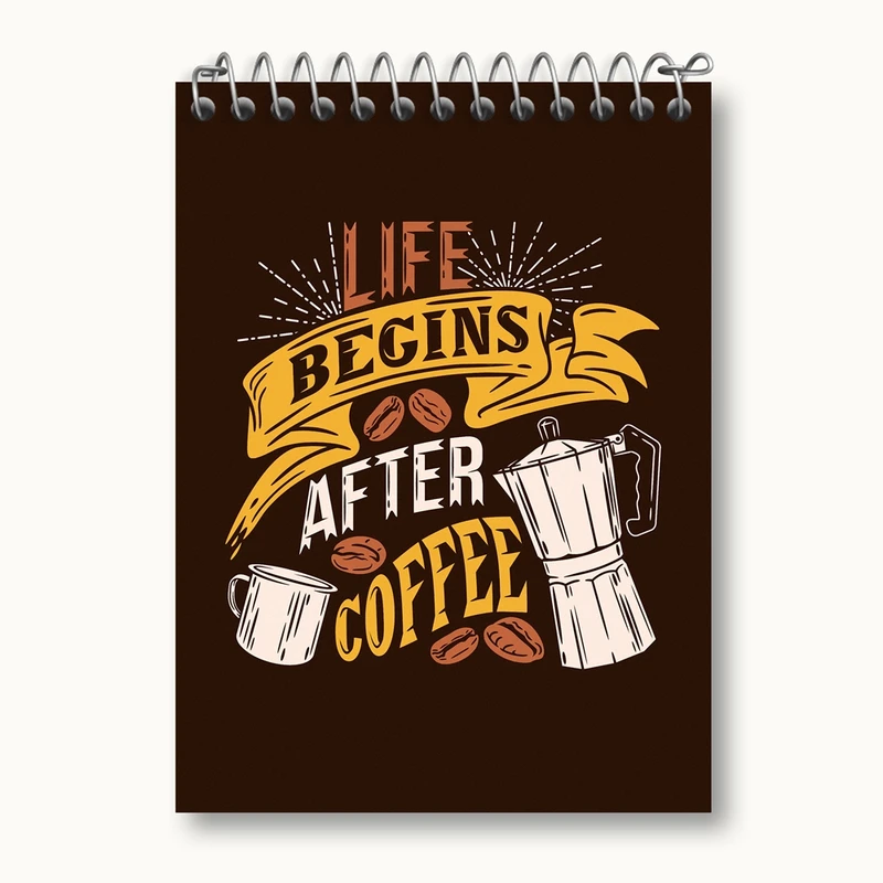 دفتر یادداشت 50 برگ خندالو مدل قهوه Coffee کد 22000