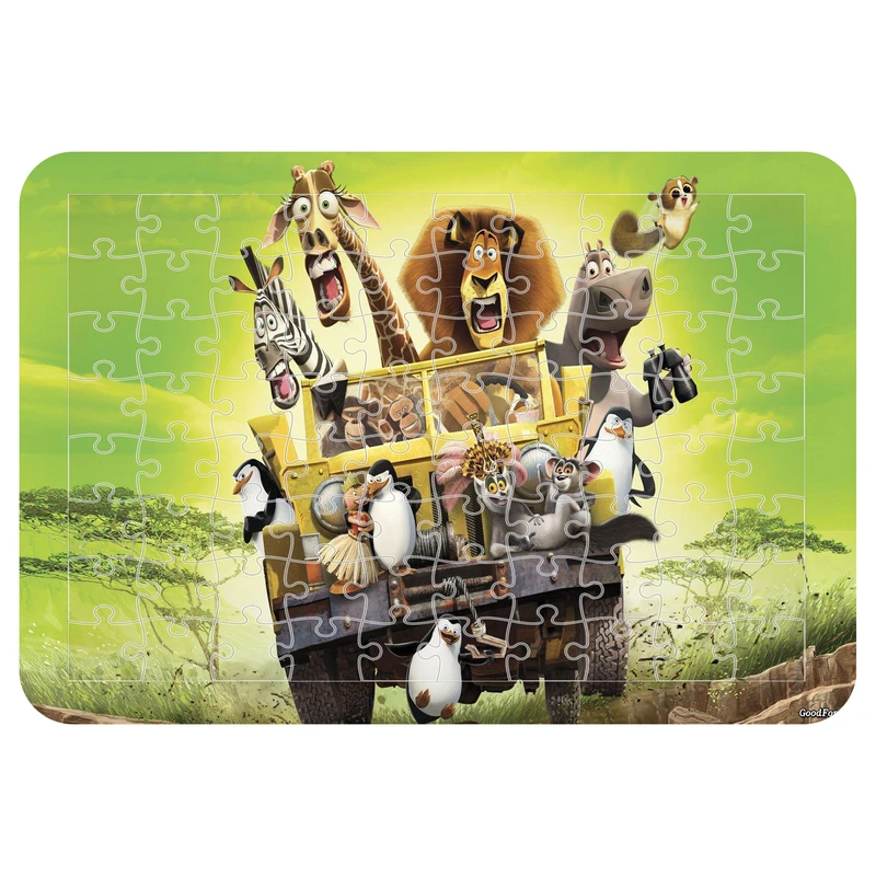 پازل 54 تکه مدل CHB1938 طرح انیمیشن حیوانات ماداگاسکار