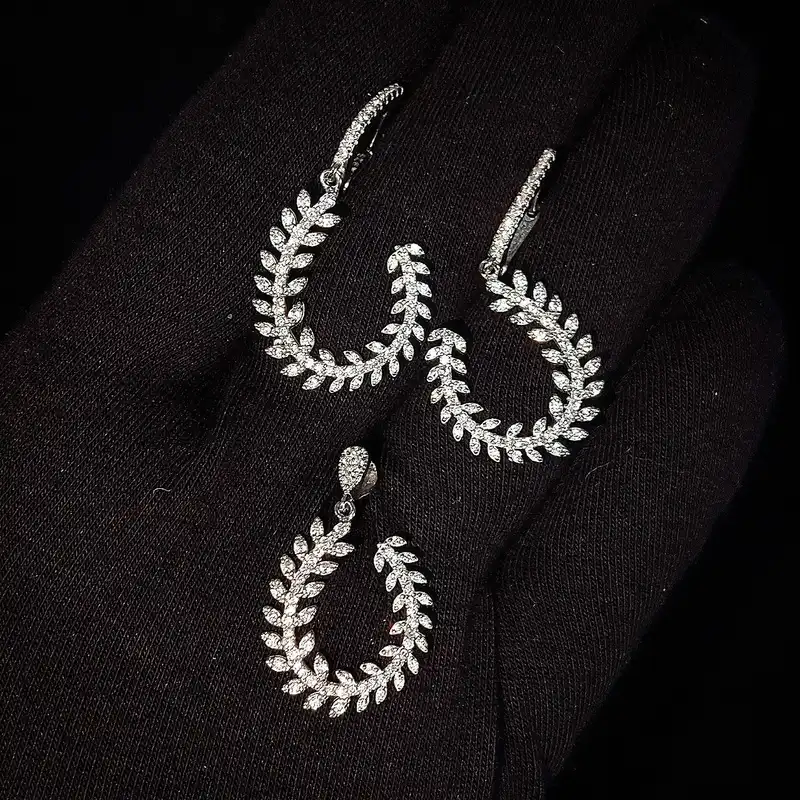 نیم ست نقره زنانه جی تی ای مدل جی نایس