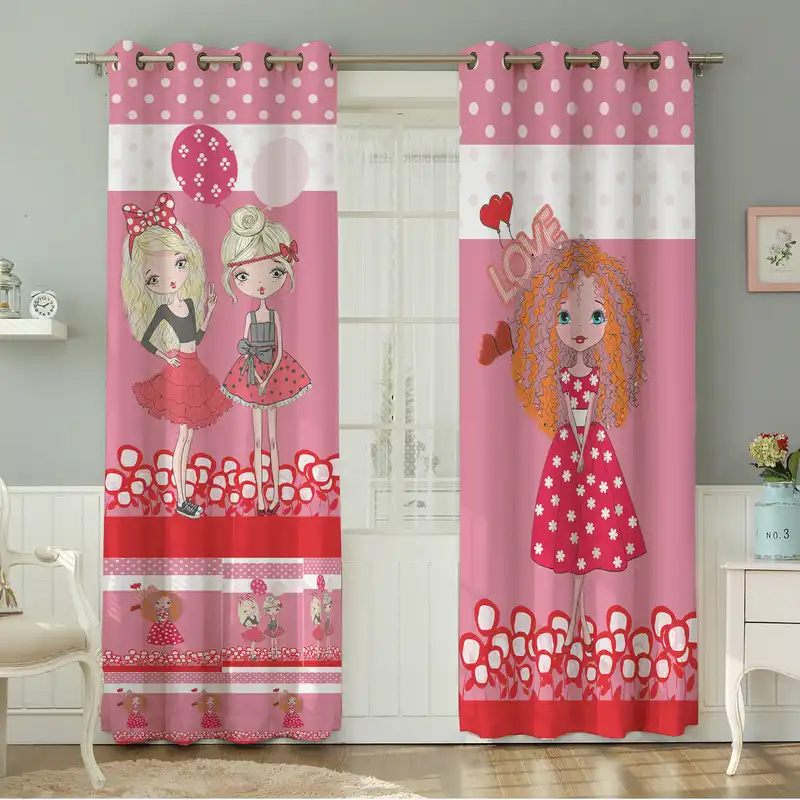 پرده نیروانا طرح کودک مدل مخمل کد 8585 سایز 140×280 سانتی متر