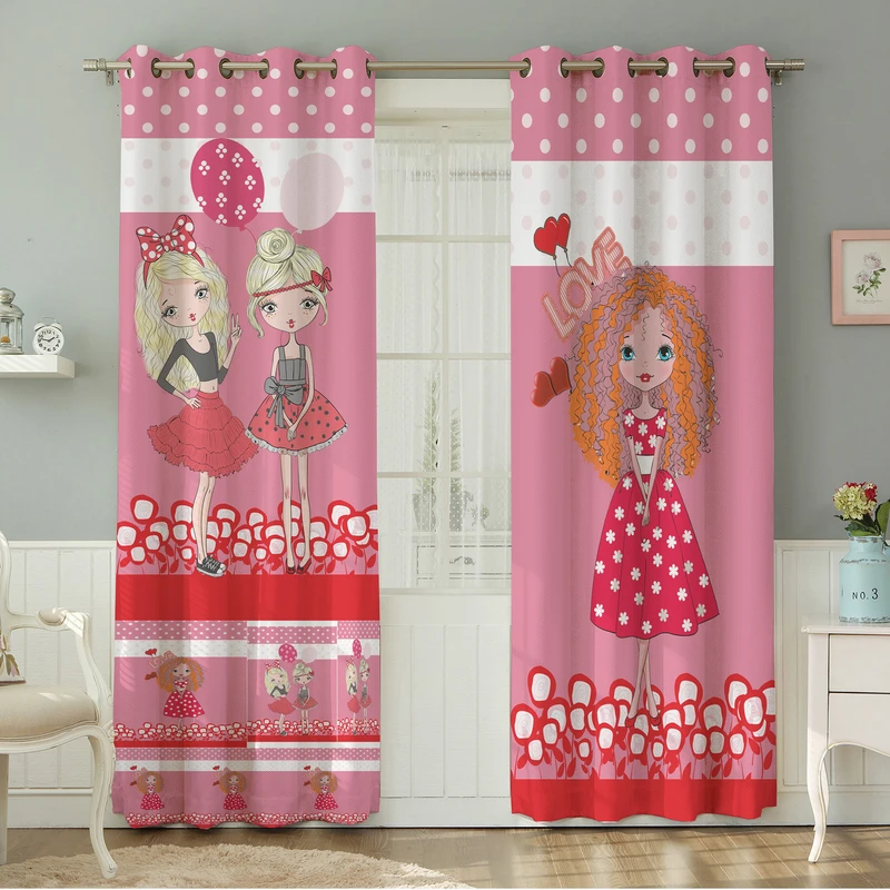 پرده نیروانا طرح کودک  مدل مخمل کد 8585 سایز 140×280 سانتی متر