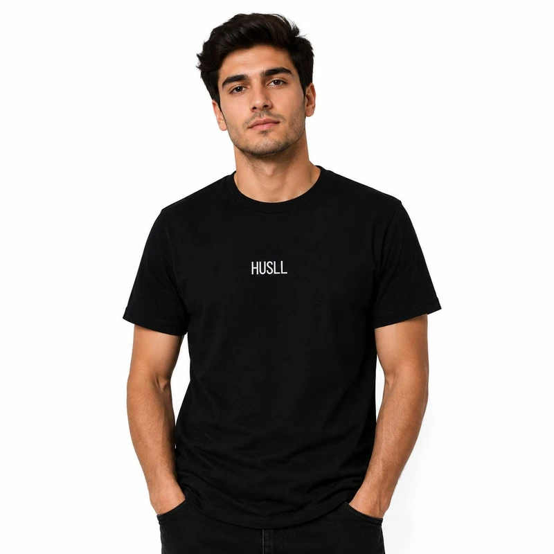 تیشرت آستین کوتاه مردانه پنبه یکرو نخ 28 مدل HUSLL کد 52/167