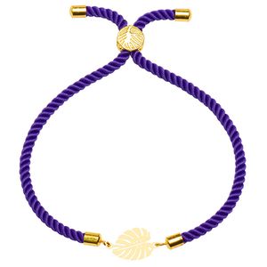 دستبند طلا 18 عیار دخترانه کرابو طرح برگ انجیر مدل Krd1649