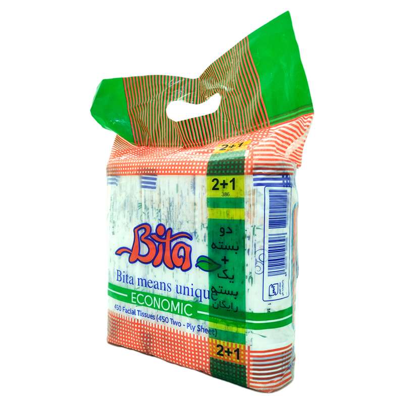 دستمال کاغذی 900 برگ بی تا مدل BI_EQ_RAN-Gi450 بسته 3 عددی 