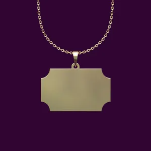 گردنبند طلا 18 عیار زنانه مدوپد مدل شکل هندسی کد P2-1-1276