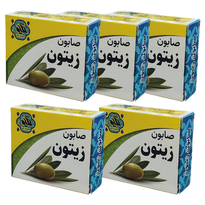 صابون شستشو گیاهستان حکیم مدل زیتون وزن 70 گرم بسته پنج عددی