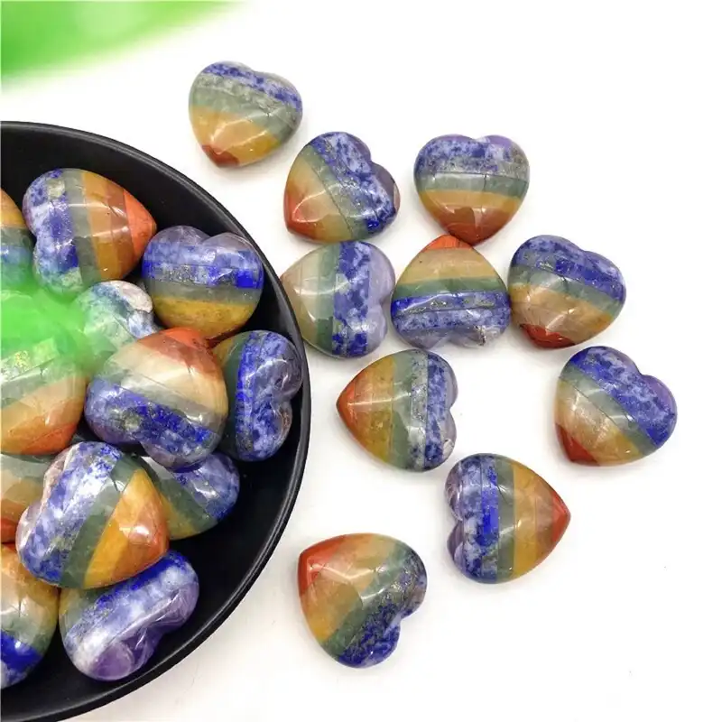 گردنبند مدل هفت چاکرا طرح قلب