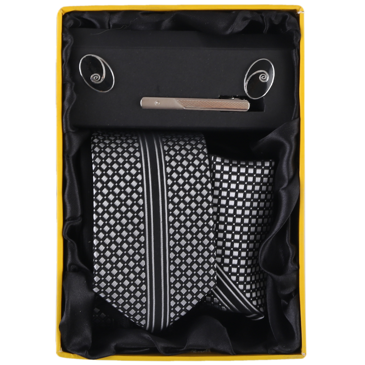 ست کراوات و دستمال جیب و دکمه سردست مردانه فرانکو فروزی مدل F-101822