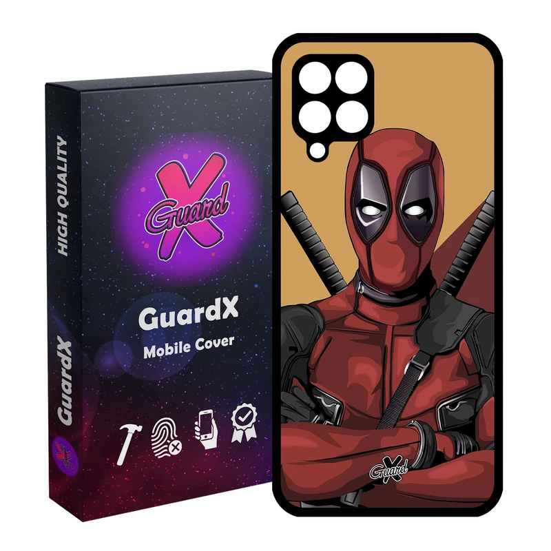 کاور گارد ایکس طرح Dead Pool مدل Glass10091 مناسب برای گوشی موبایل سامسونگ Galaxy A22 4G