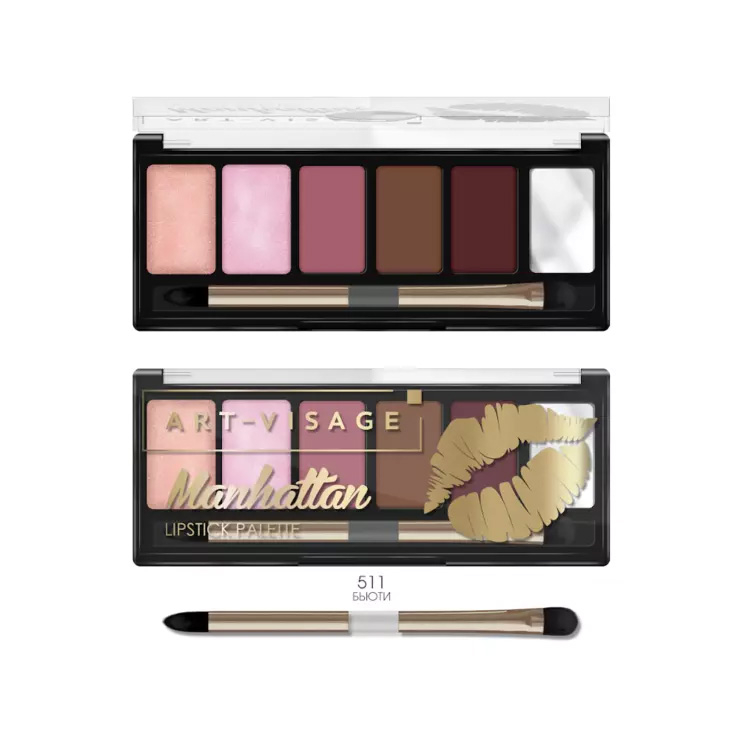 پالت رژ لب جامد آرت ویساژ مدل MANHATTAN کد LPM-511