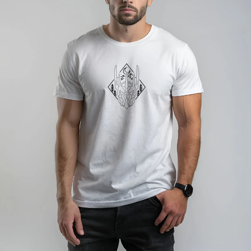 تی شرت آستین کوتاه مردانه مدل 14030304f رنگ سفید